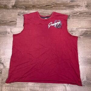 Disney Disneyland Walt Disney World Mens 3XL Maroon Grumpy Tank Top‎ Shirt